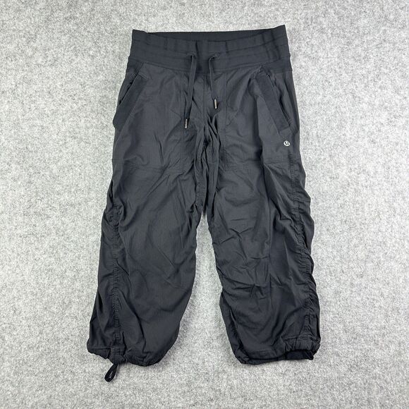 Lululemon Dance Studio Crop Capri Pants Womens 4 Athleisure Yoga Cinch Bottom* - Picture 1 of 12